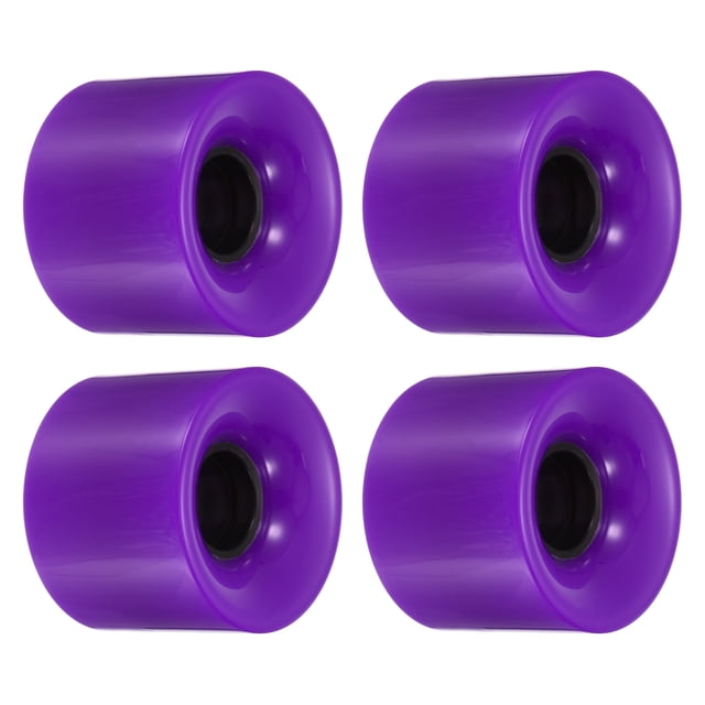 Unique Bargains Roues de Longboard 60 mm Roue de Planche à Roulettes Roues de Rue pour Planches à Roulettes Roues Cruiser 78 A, Violet Lot de 4
