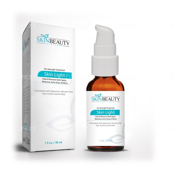 SKIN LIGHT- Hyaluronic and Kojic Acid Brightening Skin Serum-Treat Melasma and decrease the appearance of scars sun damage and dark spots.With Glycolic acid,Salicylic acid,MSM,Licorice Root Extract