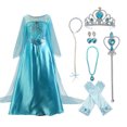 thumbnail image 1 of HAWEE Snow Princess Dress Up Queen Costumes with Cloak for Birthday Party Halloween, 1 of 6