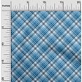 thumbnail image 2 of oneOone Georgette Viscose Medium Blue Fabric Check Fabric For Sewing Printed Craft Fabric By The Yard 42 Inch Wide, 2 of 4