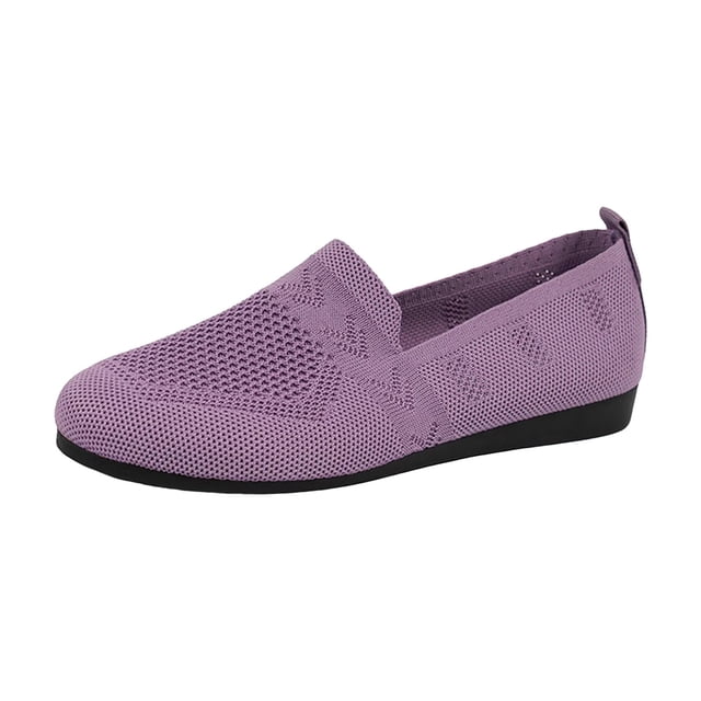 HBFAGFB Chaussures Décontractées pour Femmes Confortables et Simples à Semelle Plate à Enfiler Femmes Violet Taille 39