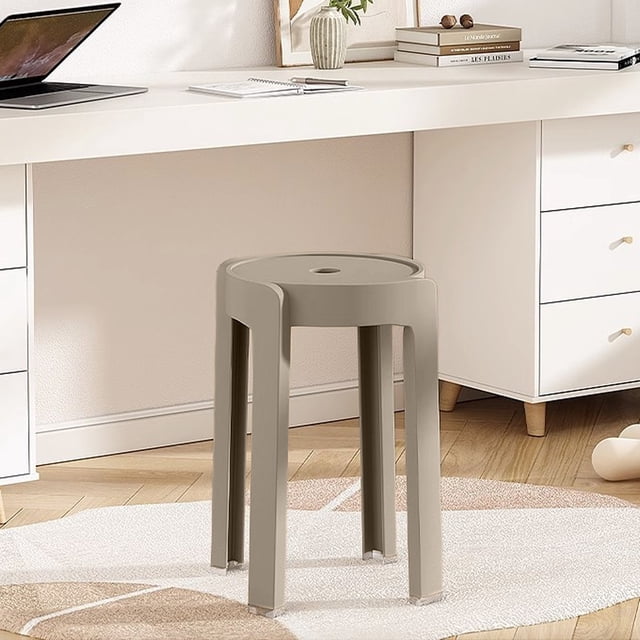 HOARBOEG Home Chairs Made Of Thick Plastic Can Be Stacked And Stacked. Dining Table Stools Windmill Stools High Round Stools Rubber Stools And Simples Chairs