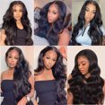 thumbnail image 4 of Heliisoer Wig Women's Wavy Long Curly Hair With Natural Bangs In The Center, 4 of 5