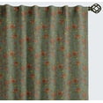 thumbnail image 1 of Vargottam 84 Inch Rod Pocket/Back Tab Cotton Curtains for Windows and Doors - Light Filtering Cotton - Light Filtering Drapes For Doors - Set of 2 Panels, 52"x84" - Floral Motif Print (Green), 1 of 8