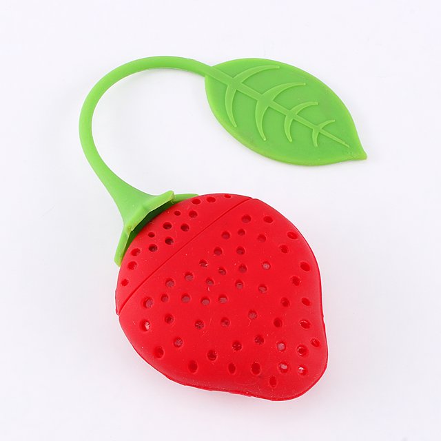 Tea Strainer, Silicone Creative Strawberry Shape Tea Infuser, Tea Leaf Strainer Straberry Pattern Kitchen Accessories For Home Tea Maker Loose Leaf Tea