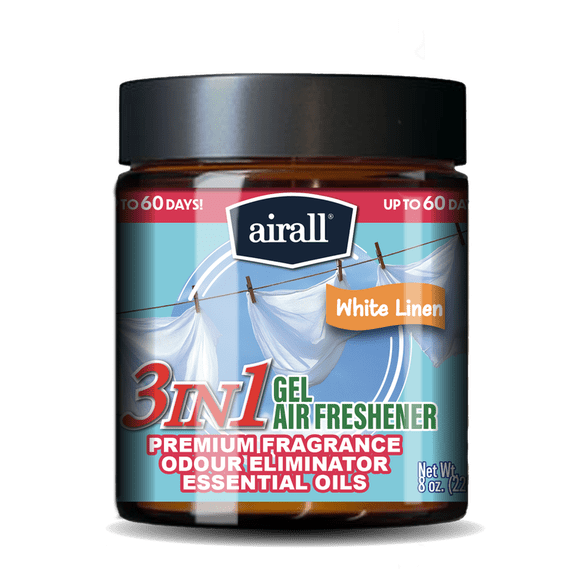 Airall 3 in 1 Air Freshener Jar White Linen