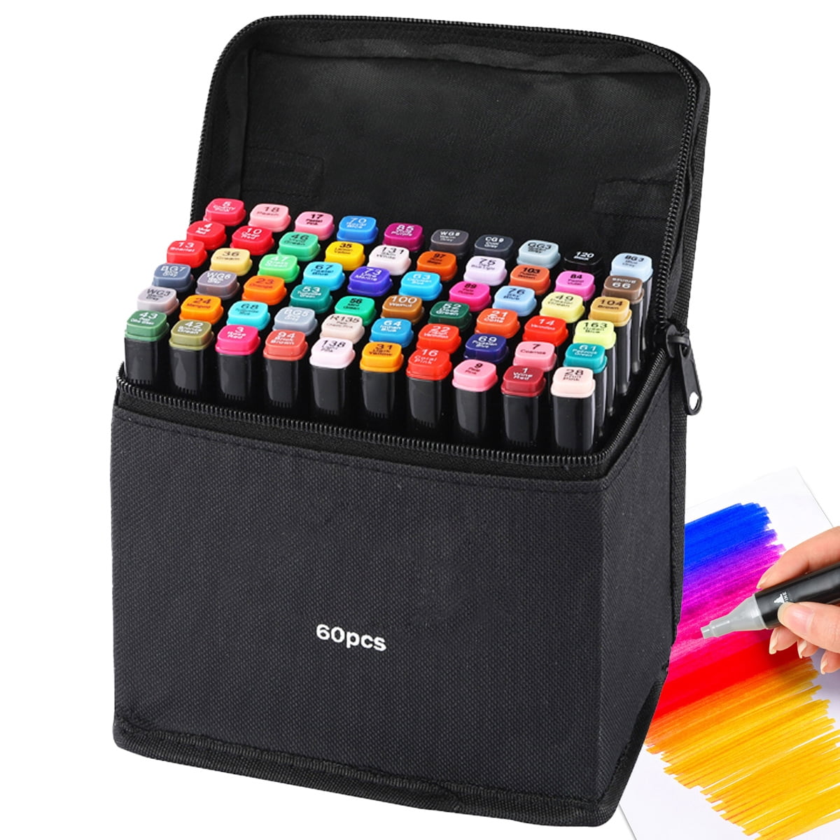 60 Colour Alcohol Marker Artist Painting Art Double Head Marker Suitable for Children Boys Girls Students Adults