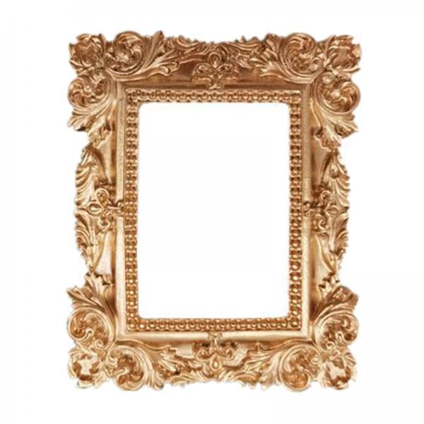 veasfak Cadre Photo Vintage 2X Dentelle Sculptée Résine Mini Cadre Photo Accessoires Photo Carré