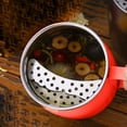 thumbnail image 4 of Stainless Steel Tea Cup with Slag Separator Filter, 12.5x8.5x8.5cm, 304 Rust-Proof Material for Safe Brewing, Crescent Design for Tea Lovers & Home Use Hzhnb | Stainless Steel, Red, 4 of 9