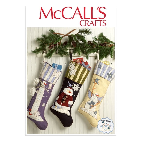 McCall's Motifs MC7063 OSZ, Bas de Noël, Laine