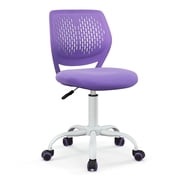 Gymax Kids Desk Chair Ergonomic Swivel Children Mesh Study Height Adjustable Purple