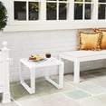 thumbnail image 4 of Gymax Outdoor Side Table Set of 2 18'' Weather Resistant Adirondack Table Patio White, 4 of 10