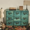 thumbnail image 3 of 9 Drawer Desktop Storage Cabinet with Metal Handles Countertop Cabinet Blue, 3 of 8
