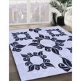 thumbnail image 3 of Ahgly Company Machine Washable Indoor Round Transitional Lavender Blue Area Rugs, 6' Round, 3 of 7