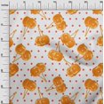 thumbnail image 3 of oneOone Rayon Dark Peach Fabric Cherry Sewing Craft Projects Fabric Prints By Yard 56 Inch Wide, 3 of 4