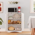 thumbnail image 4 of Costway Armoire de Rangement au Sol Organisateur de Rangement Moderne avec Tablettes Ajustables et 2 Portes, 4 of 10