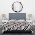 thumbnail image 1 of Designart 'Retro Geometrical Abstract Minimal Pattern XII' Mid-Century Duvet Cover Set, 1 of 4