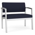 thumbnail image 1 of Lenox Steel Reception Waiting Bariatric Chair / Silver Steel / Navy Blue, 1 of 5