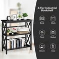 thumbnail image 4 of Costway 3-Tier Bookshelf Wooden Open Storage Bookcase for Home Office Black, 4 of 10