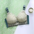 thumbnail image 2 of B91xZ Adjustable Strap Triangle Bra Plus Size Beyond Soft Cotton Unlined Underwire Bra,Green 38C, 2 of 5