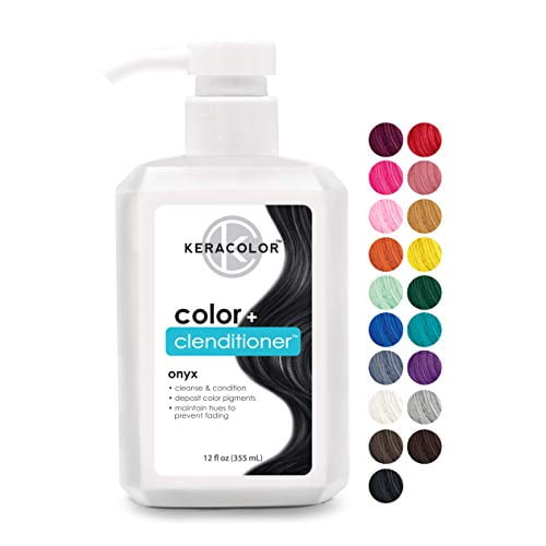 Keracolor Clenditioner ONYX Hair Dye - Semi Permanent Hair Color Depositing Conditioner, Cruelty-free, 12 Fl. Oz.