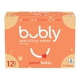 thumbnail image 1 of Bubly Peach Sparkling Water 12 x355 mL, Cans, 1 of 10