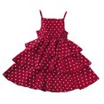 thumbnail image 2 of LOVZFMLL Girls' Summer Sleeveless Printed Round-Neck Embroidery Mesh Princess Bow Skirt, 2 of 7