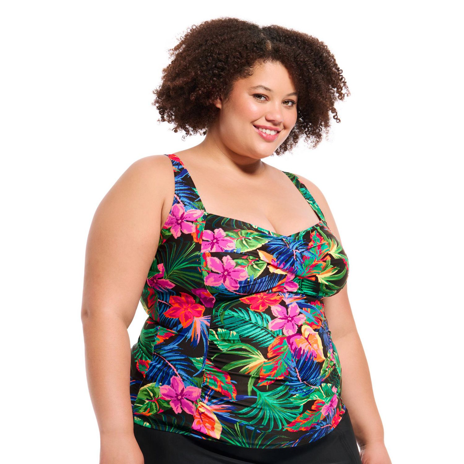 Krista Plus Haut de maillot bain tankini à décolleté en cœur croisé pour femme