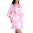thumbnail image 1 of Mlkoz Womens Summer Clothes, Women's Color Ding Robe Bathrobe Color Light Summer Thin Short Cardigan Robe, Women Gifts, 1 of 4