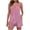 Pink, variant on Women's Casual Set, V-Neck Sleeveless Camisole Top with Pocket Pants, Loose Fit Slimming Fashion Two-Piece Outfit, for Spring Summer Daily Wear Dating Party Wedding
