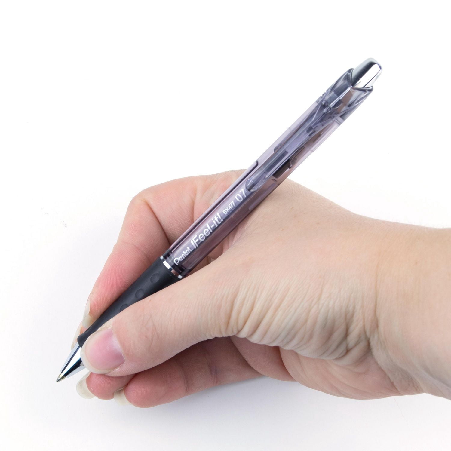 Feel-It! Retractable Ballpoint Pen, (0.7mm), Black Ink, 3PC Pack