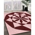 thumbnail image 3 of Ahgly Company Tapis Rectangulaire d'Intérieur Lavable en Machine Rouge Canneberge Transitionnel, 4 Pieds x 6 Pieds, 3 of 7