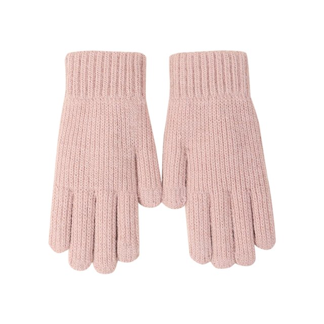 Knitted Gloves Winter with Fleece Thread Outdoor Windproof and Cold Warm Gloves