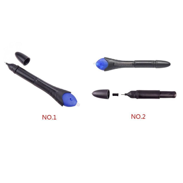 Glue Pen with LED Light Portable Plastic Aluminum School Portable Handheld Glue Wood Leather Adhesive Applicator Refillable Applying Tool DIY Crafting Pen
