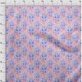thumbnail image 4 of oneOone Rayon Medium Blue Fabric Leaves & Clover Sewing Craft Projects Fabric Prints By Yard 56 Inch Wide, 4 of 5