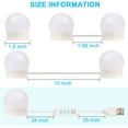 thumbnail image 4 of Zootealy 12 Pcs Vanity Lights for Mirror, , Hollywood LED Mirror Lights for Makeup, 12 Dimmable Bulbs with Removable Stickers (Mirror Not Included), 4 of 6