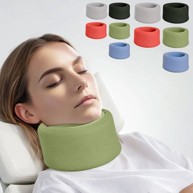 Cagogo 10Pcs Neck Brace, Posture Corrector Neck Support Collar for Office Home, Memory Foam Cervical Pillow for Neck Pain Relief, Adjustable Neck Brace for Sleeping Travel Posture Correction