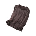 thumbnail image 1 of Chbgutlmr Pyjama pour Femmes à Manches Longues, Col Ras du Cou, en Molleton, Chaud, Hauts de Pyjama d'Hiver Amples et Confortables, Thermique, Tenue d'Intérieur, Chandail, 1 of 3