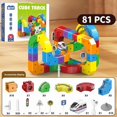thumbnail image 2 of Electric Train Set Flexible Race Track, 81 PCS Click Rail Track Toy, Gravity-Defying 3D Embedded Layouts & Motorized Car, Click Rail Electric Train Track Set, STEM Learning Gift, 2 of 5