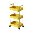 thumbnail image 2 of 3-Tier Rolling Storage Cart With Wheels- Plastic Multi-Room Organizer For Kitchen- Living Room-Office -Bathroom, 2 of 5