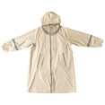 thumbnail image 1 of MIASHUI Manteau de Pluie pour Tout-Petits Enfants Garçons Filles, Veste de Pluie à Capuche, Beige, 5-6 Ans, 1 of 7
