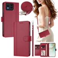 thumbnail image 2 of Book Style Wallet Cover for ASUS Zenfone 11 Ultra, Soft PU Leather, Red, 2 of 6