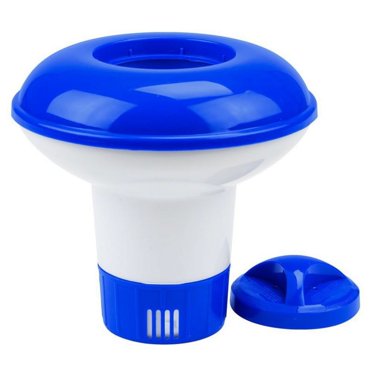 POINTERTECK 1pcs Swimming Pool Bromine Dispenser Strong Floating Chlorine Dispenser for Indoor & Outdoor Swimming Pools Floating Mini Tablet Spa Chemical Dispenser 5” Diameter
