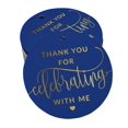 thumbnail image 1 of Inkdotpot Real Gold Foil ThankYou For Celebrating With Me Birthday Tag Favor Hang Paper Tag 50 Piece, 1 of 6