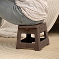 thumbnail image 1 of Folding Stool, Lightweight Foldable Step Stool, Space-Saving Design for Home, Office, Outdoor, Durable Plastic Construction, Easy to Carry and Store, 1 of 6