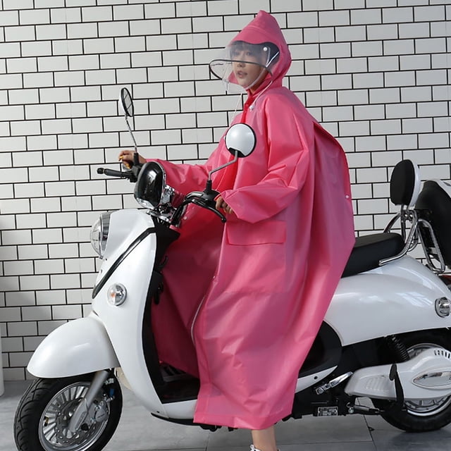 Agiferg Long Transparent Hommes Femmes Veste à Capuche Imperméable Imperméable Manteau de Pluie