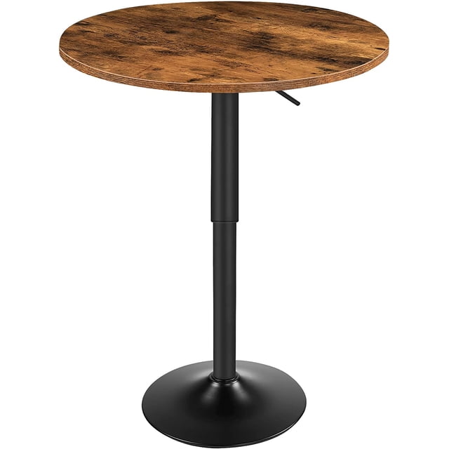 YANTONG Bar Table, Height-Adjustable Round BarTable 68.5-90 cm ...