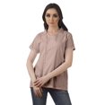 thumbnail image 2 of Moomaya Chemise Tunique Style Enveloppant pour Femmes en Coton Décontracté Col Classique Boutonné, 2 of 6