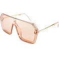 thumbnail image 4 of FEISEDY Unisexe Adulte Classique une-Pièce Lunettes de Soleil Sans Monture Design Rétro Élégant pour Hommes B2574, 4 of 6
