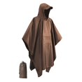 thumbnail image 3 of lionlar Poncho de Pluie à Capuche Imperméable Réutilisable avec Poche Veste à Manches Longues pour l'Extérieur Brun, 3 of 9